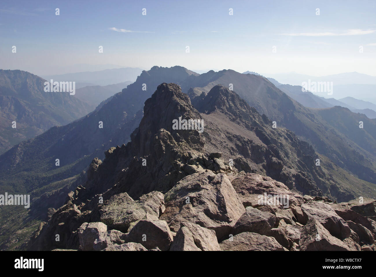 View East from Monte Cinto, France, Corsica Stock Photo