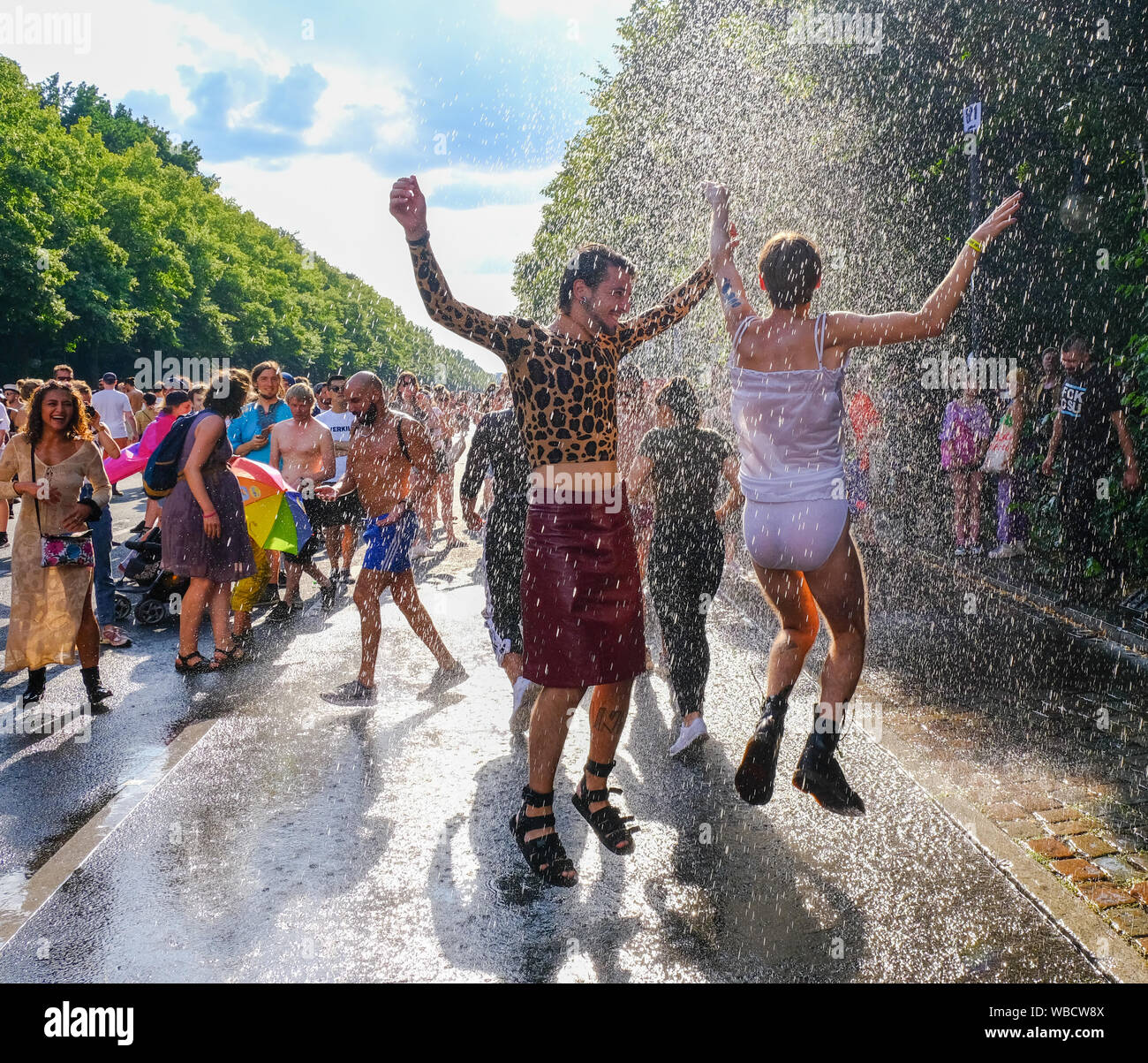 Berlin Christopher Street Day gay pride parade Stock Photo