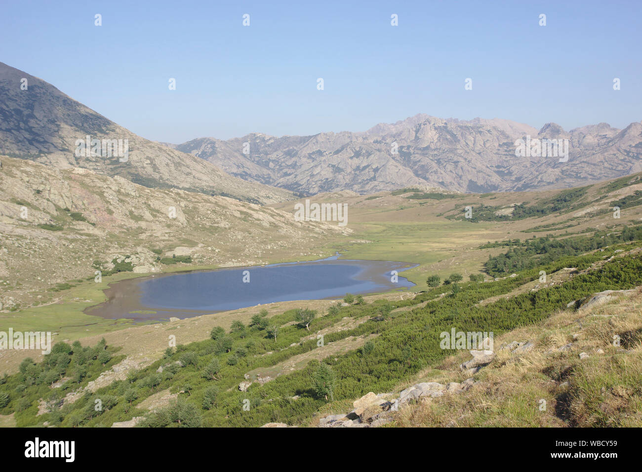 Lac de Nino, with Monte Rotondo, France, Corsica, GR20 Stock Photo