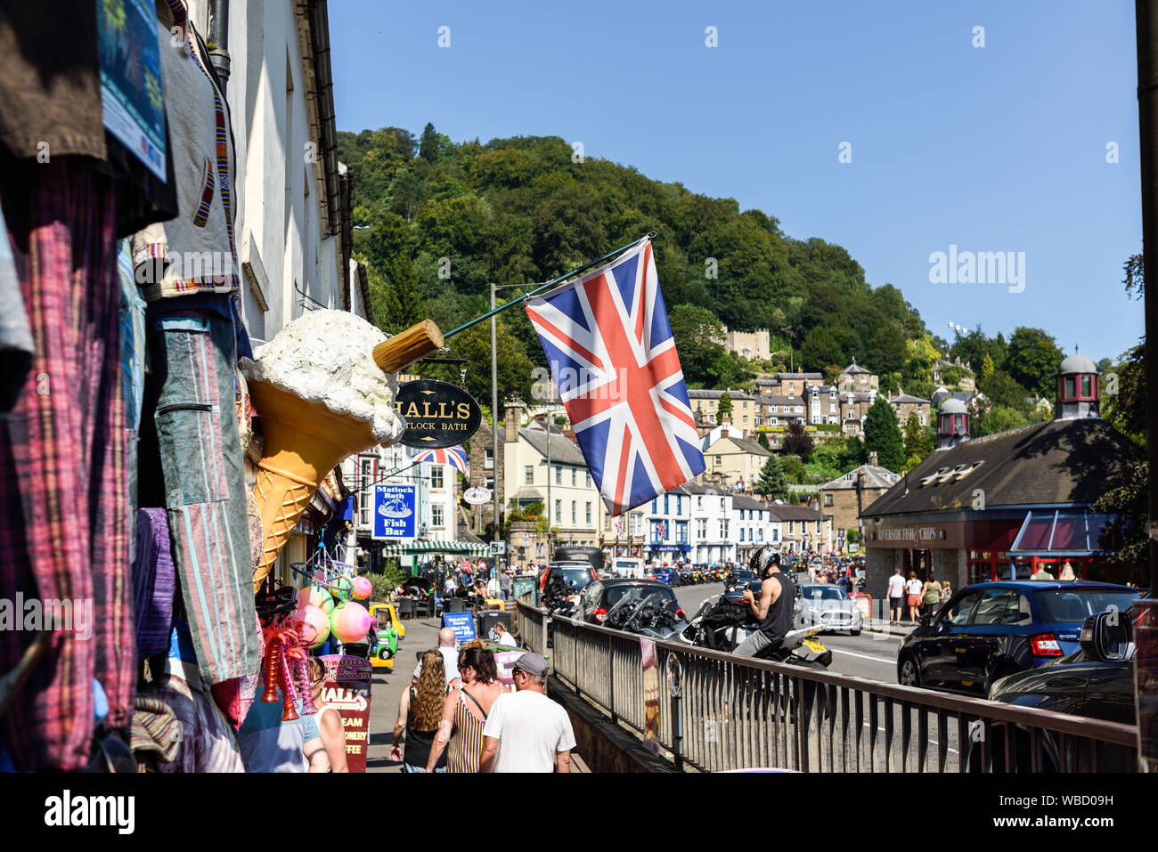Matlock Bath, Derbyshire, UK August 26th 2019. Heatwave Temperature