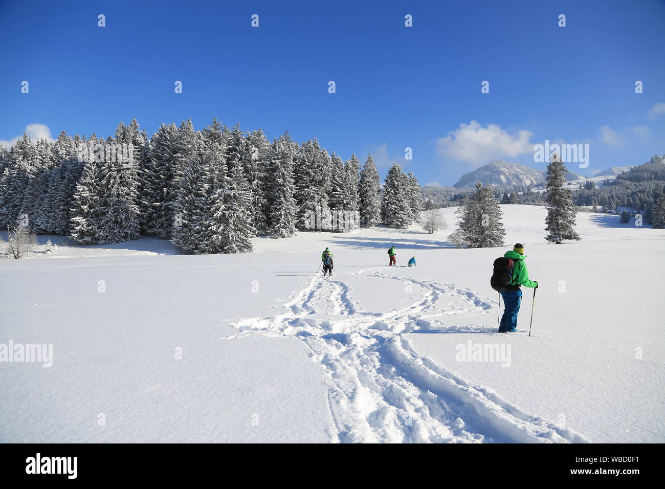 Sonthofen is known for its beautiful landscape and winter landscapes Stock Photo
