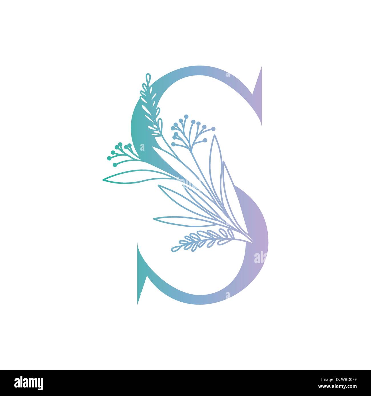 letter of the alphabet with leaves Stock Vector Image & Art - Alamy