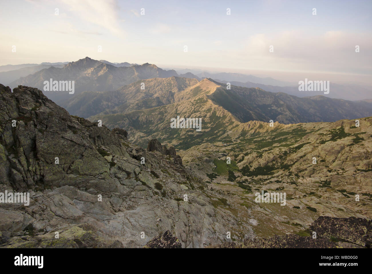 Monte d'Oro, ascent to Monte Rotondo, France, Corsica Stock Photo