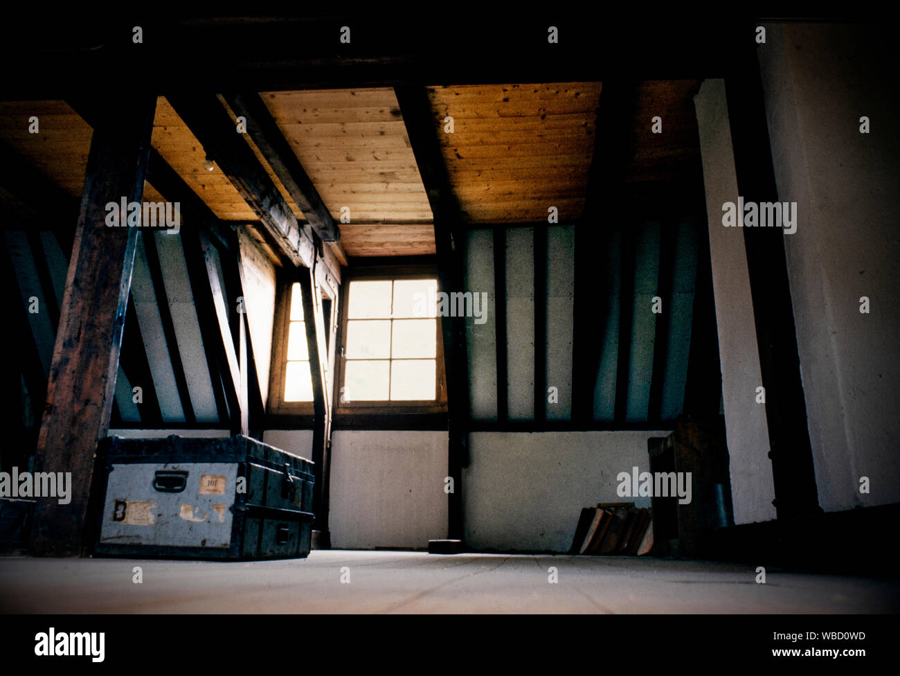 Anne Frank House interior in Amsterdam photographed in 1978 Stock Photo