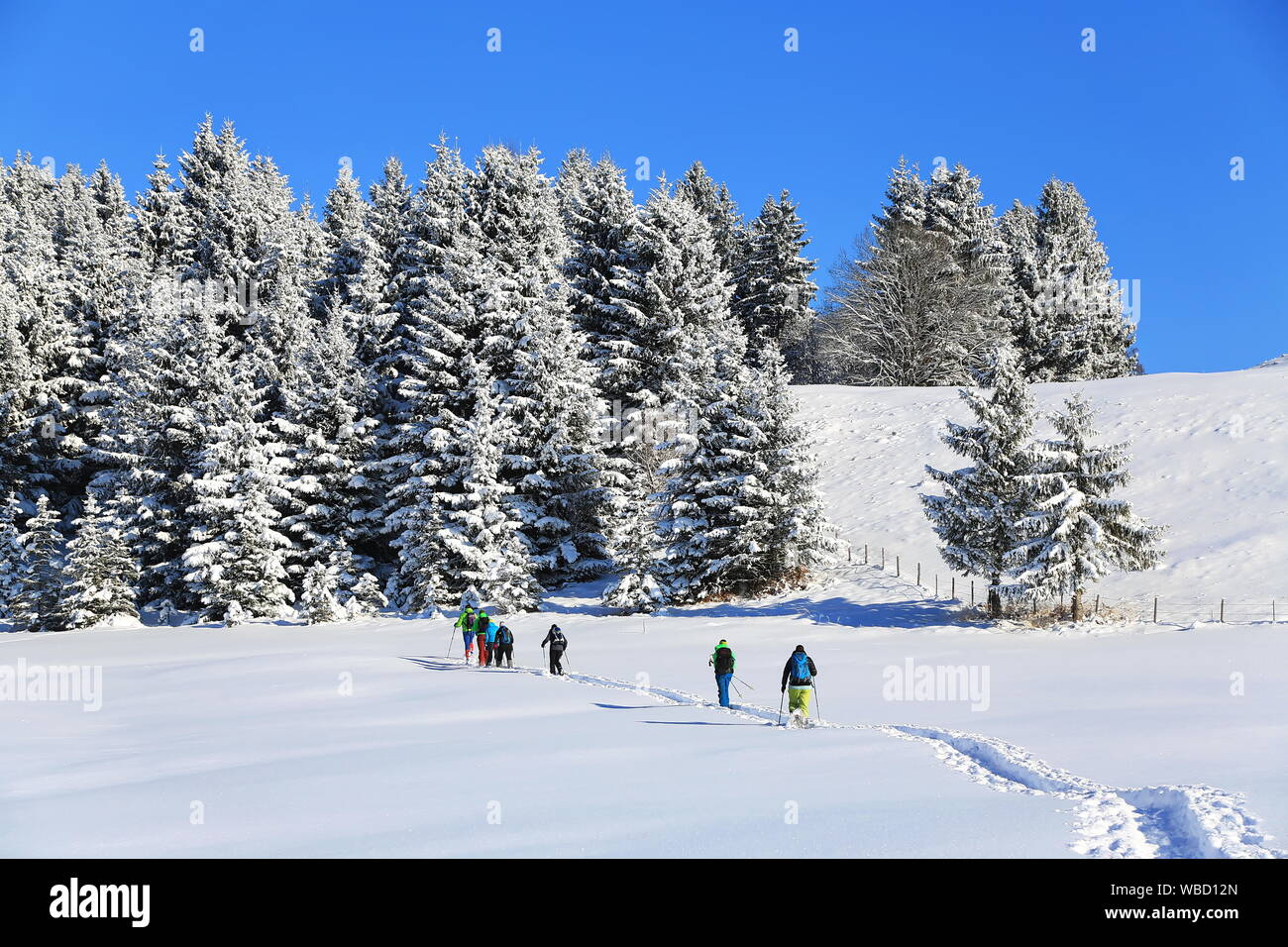 Sonthofen is known for its beautiful landscape and winter landscapes Stock Photo