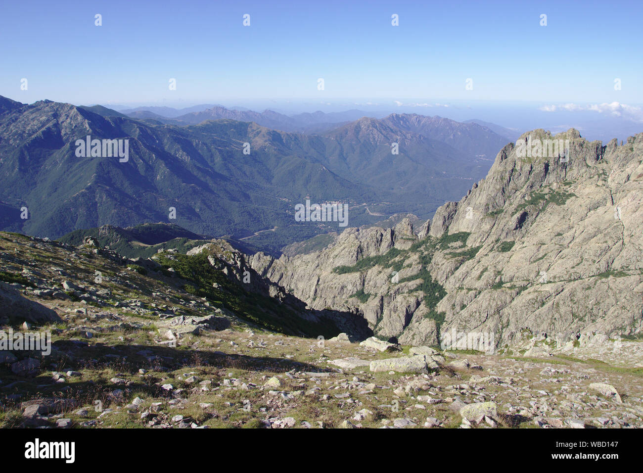 View To Col De Vizzavona From Monte Doro France Corsica