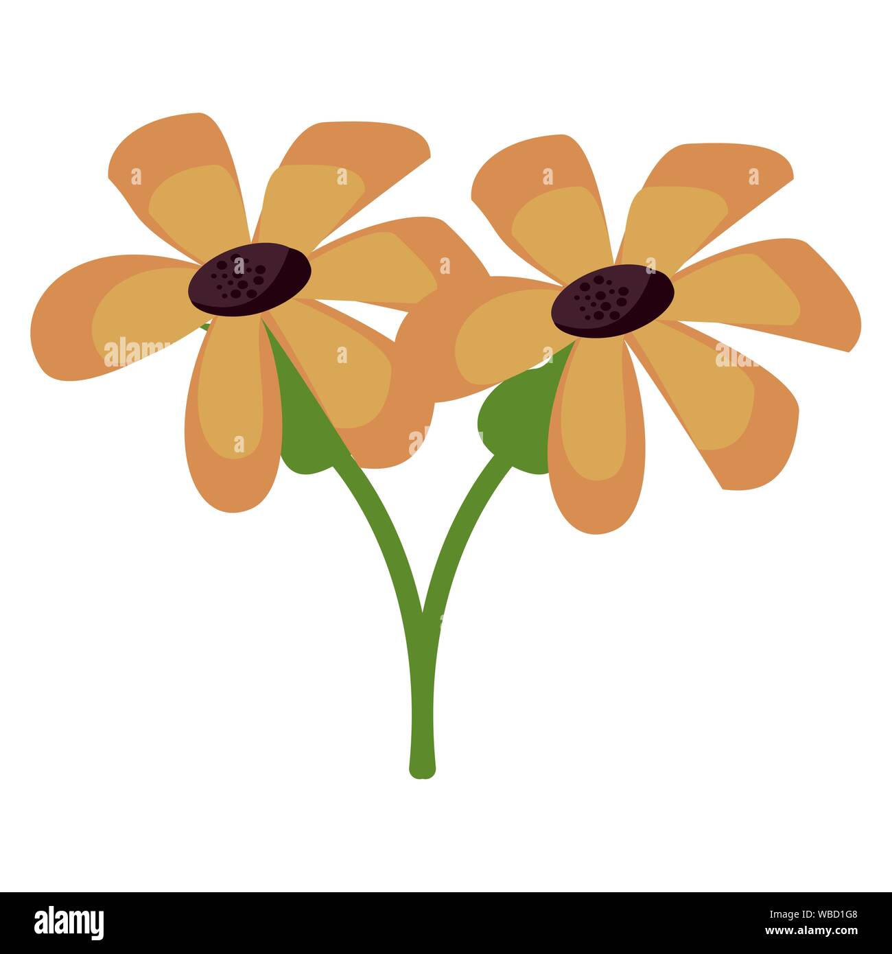 floral spring beautiful flower cartoon Stock Vector