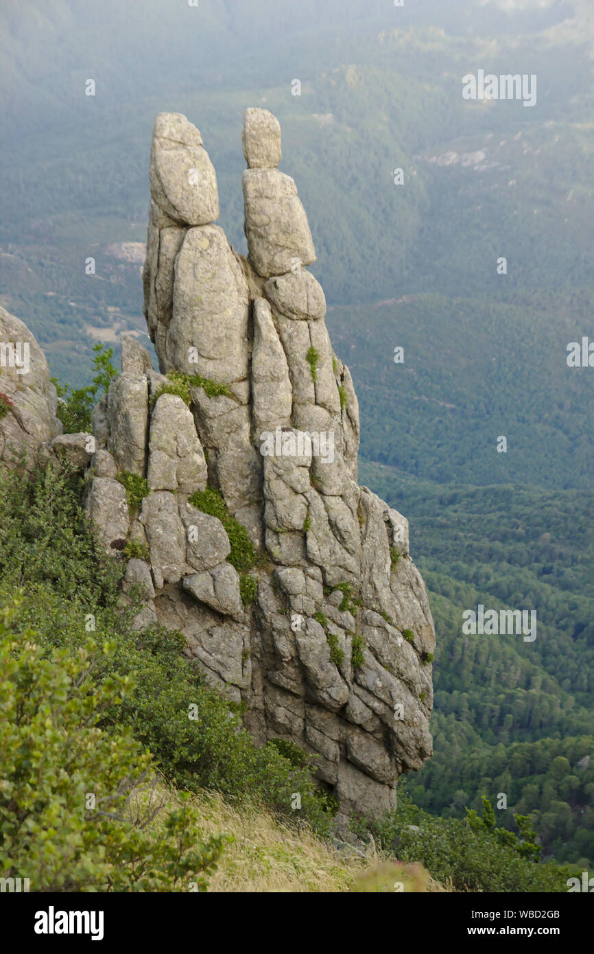 Rock formation, Arrete des Statues, France, Corsica, GR20 Stock Photo