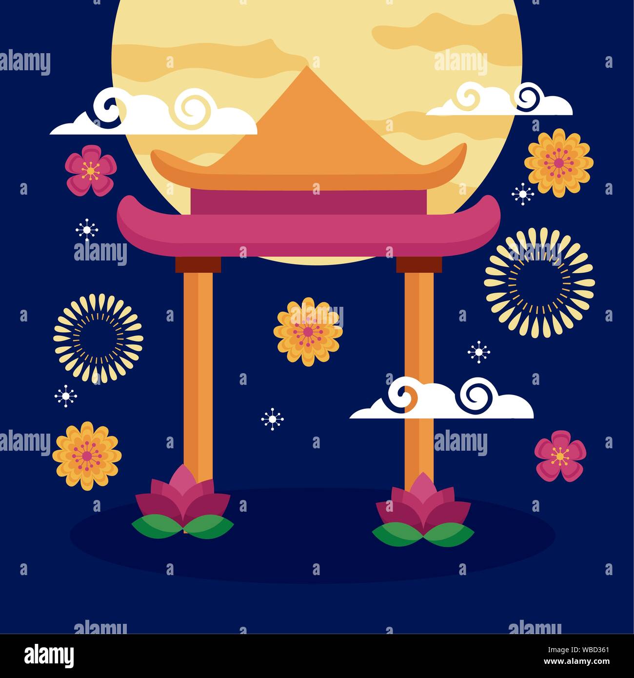 celebration mid autumn festival card Stock Vector Image & Art - Alamy