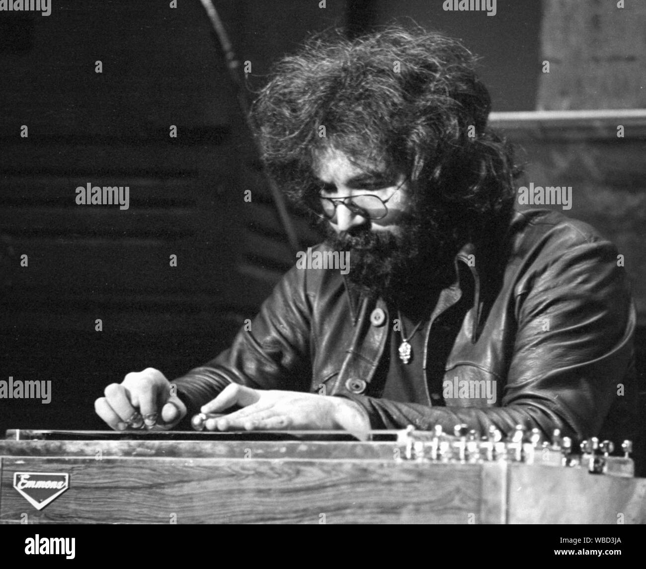 Jerry garcia of Grateful Dead performing in Copenhagen, Denmark, 1972