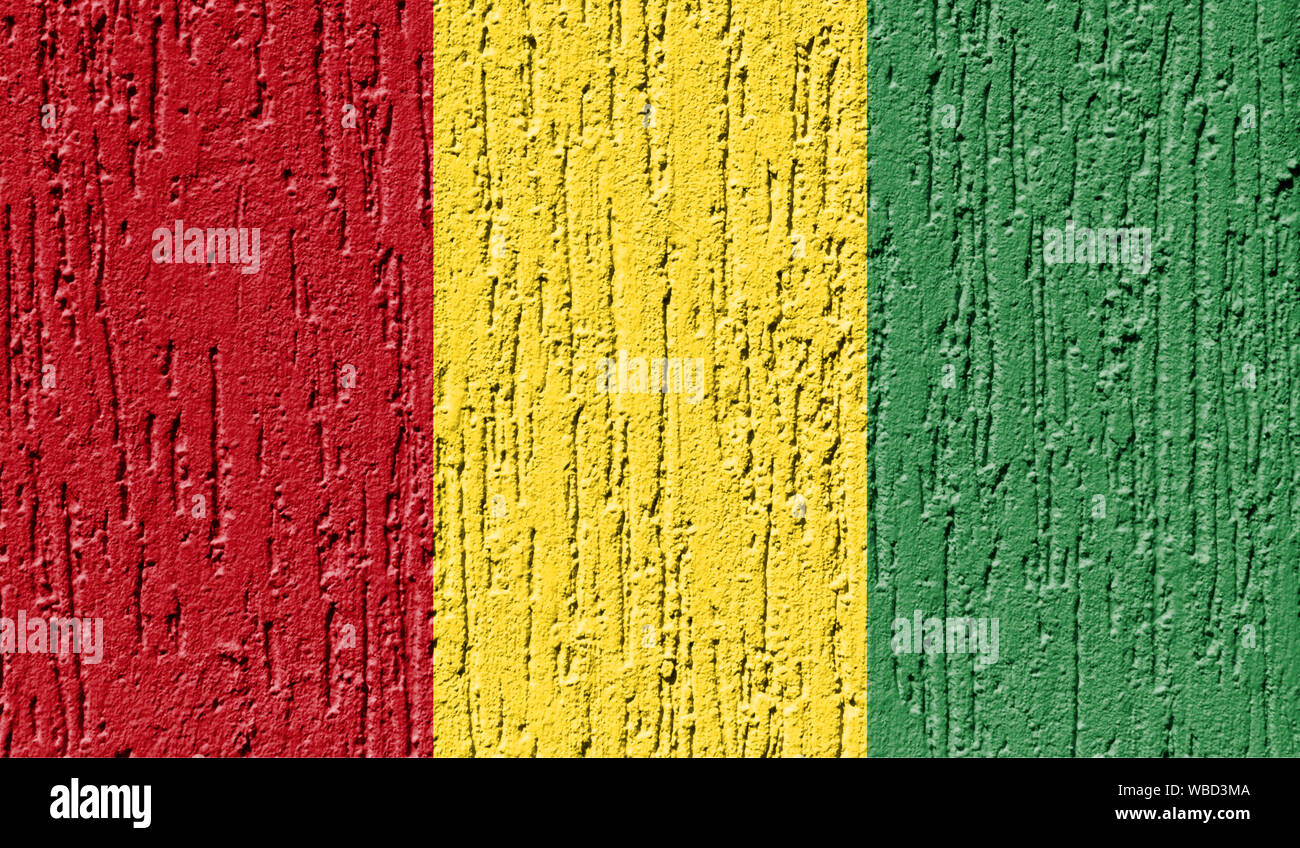Flag of Guinea close up painted on a cracked wall Stock Photo - Alamy