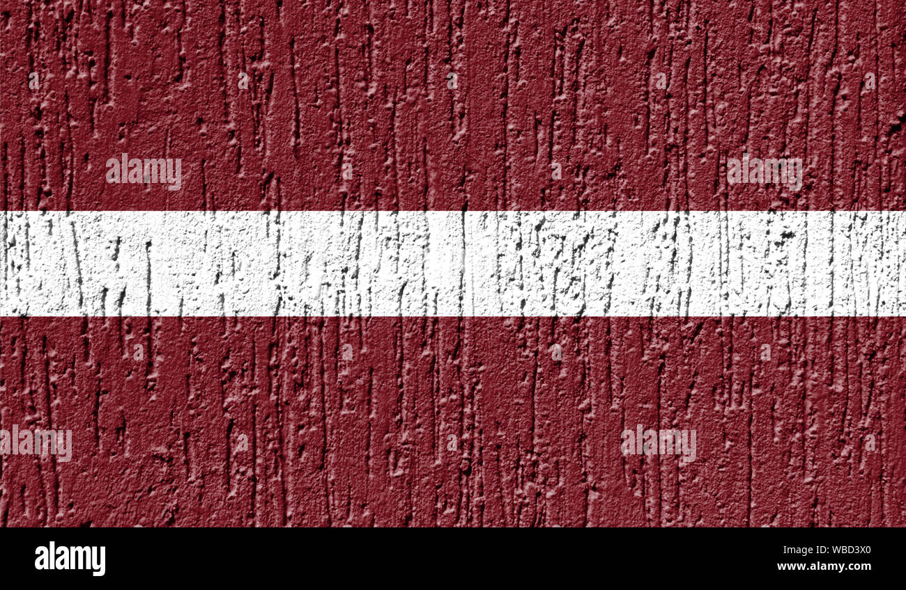 Flag of Latvia close up painted on a cracked wall Stock Photo - Alamy