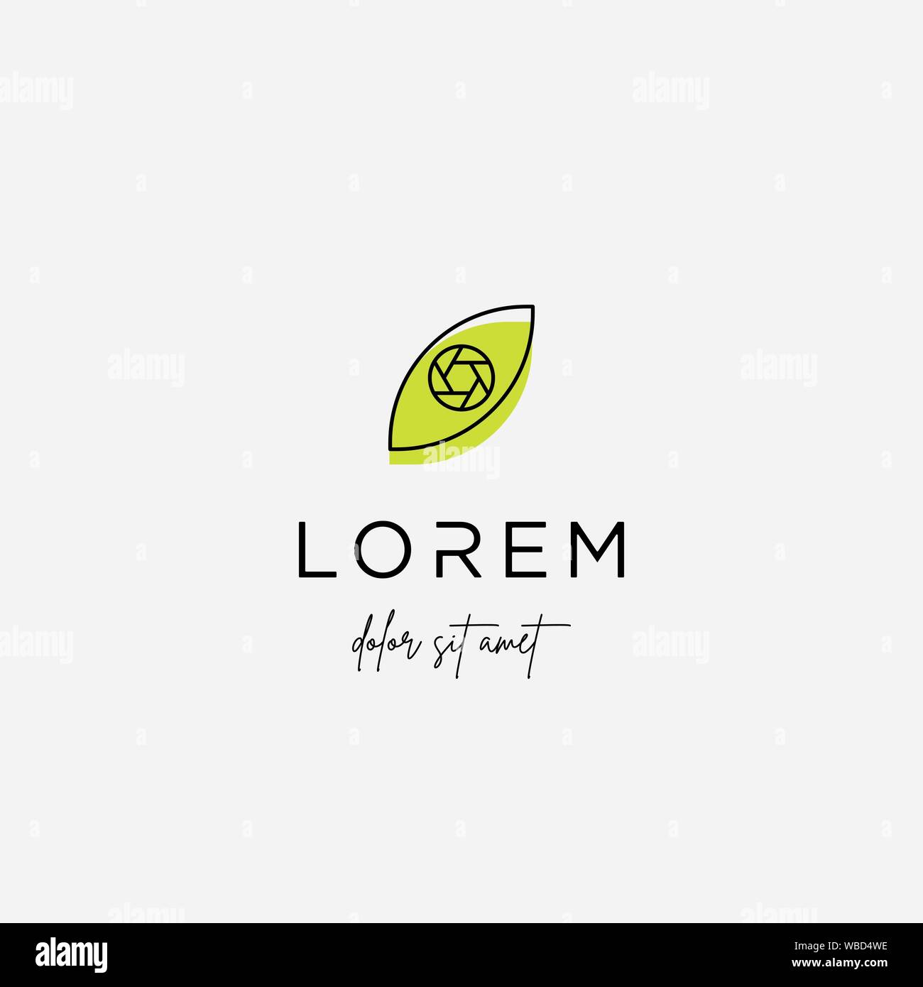 Camera Book Logo Template Vector Design Sign Stock Vector