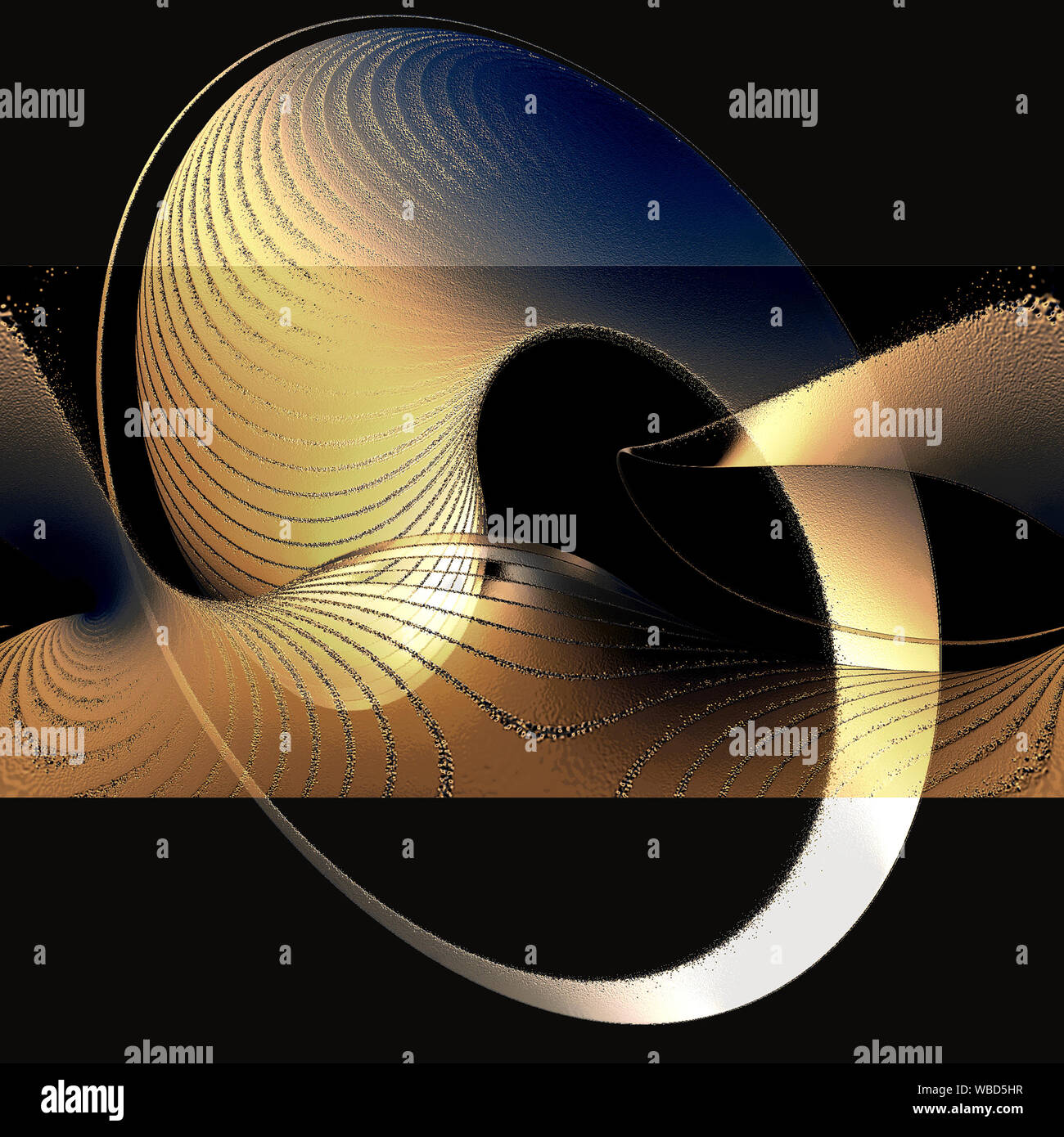 gold circle, digital creation, fractal Stock Photo