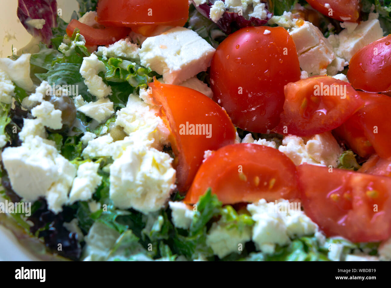 Close up of a Greek salad Stock Photo