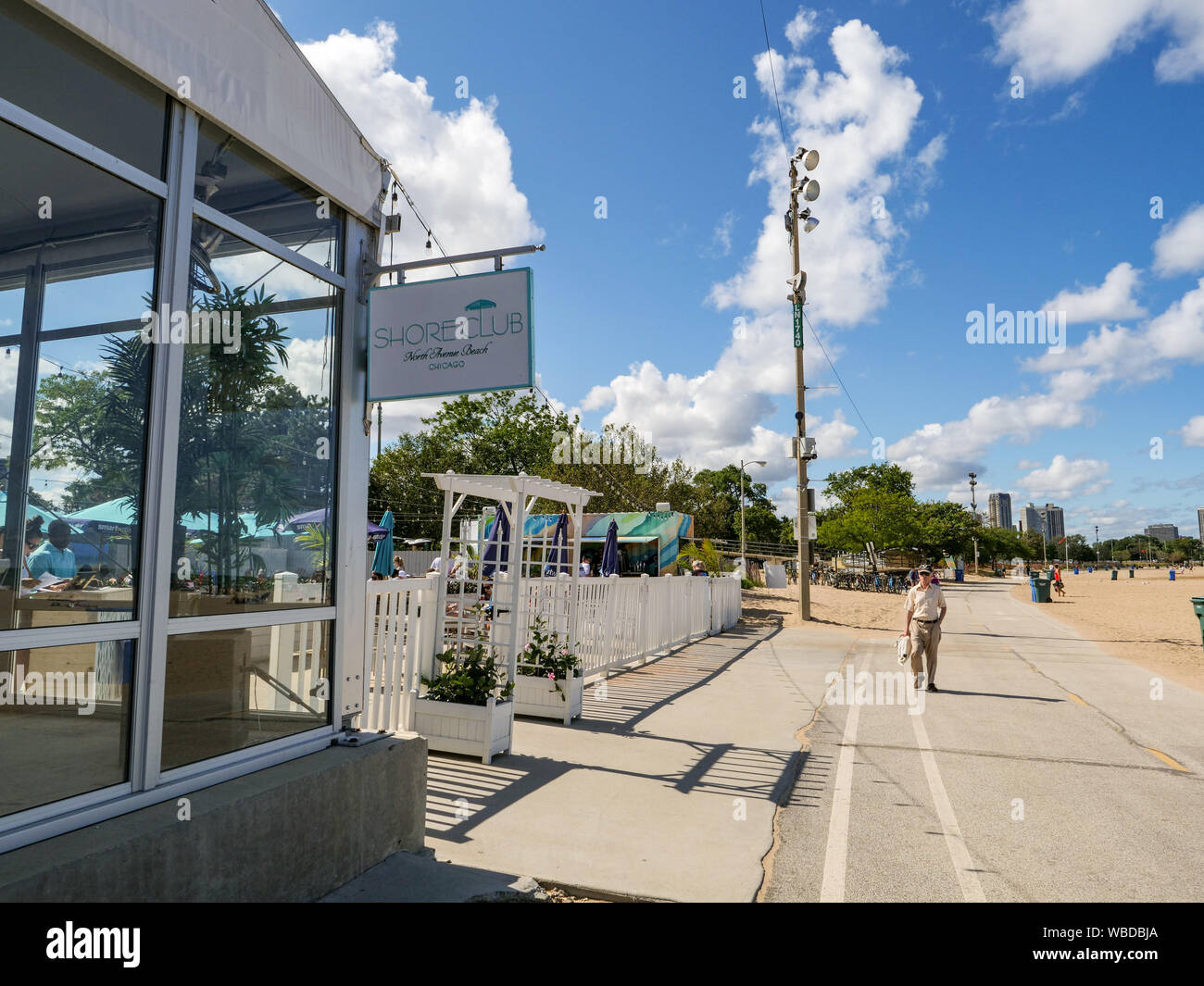 Shore Club Restaurant at North Avenue Beach. Chicago, Illinois Stock