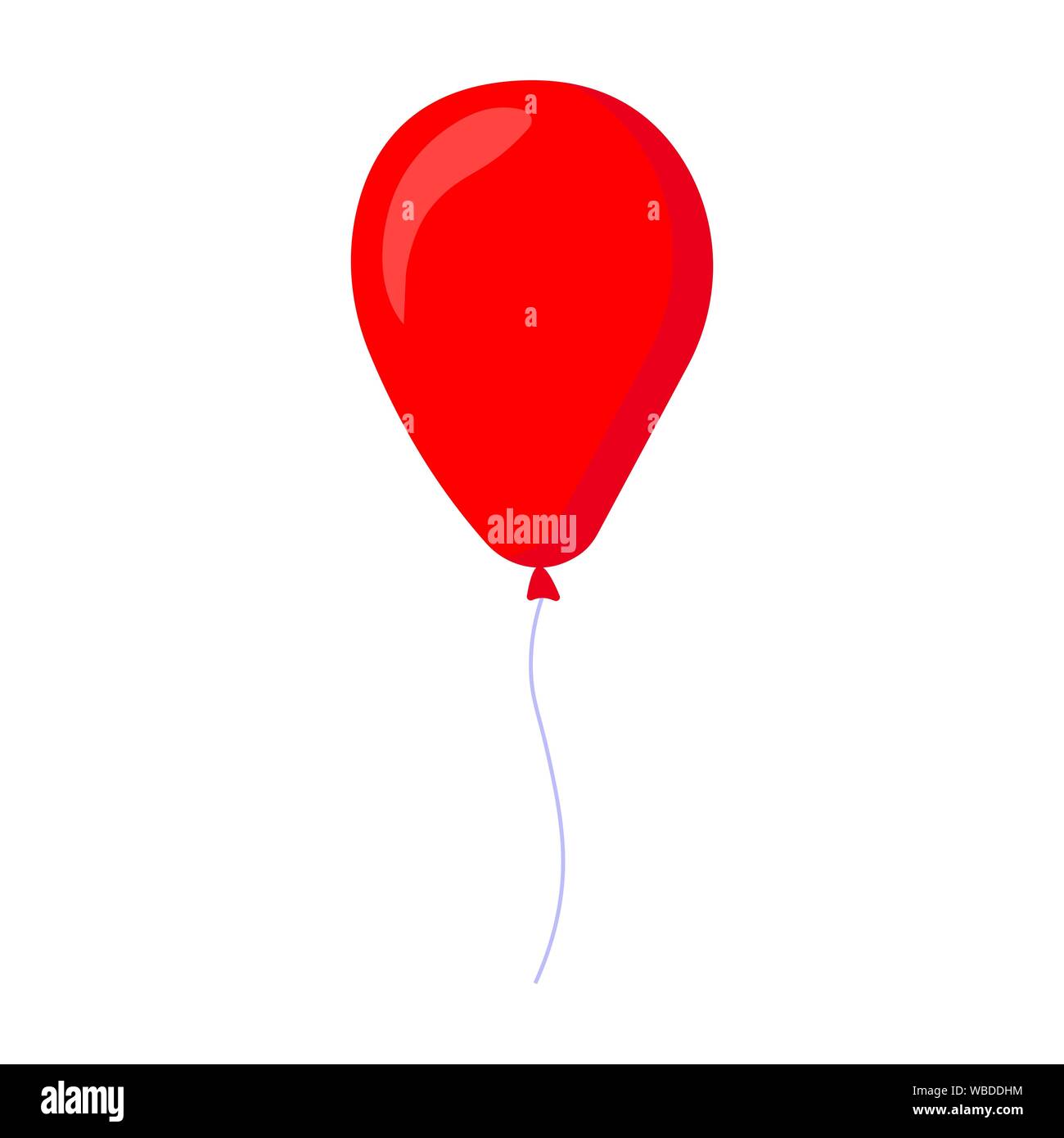 Cartoon red baloon. Decorative party element. Birthday themed vector ...