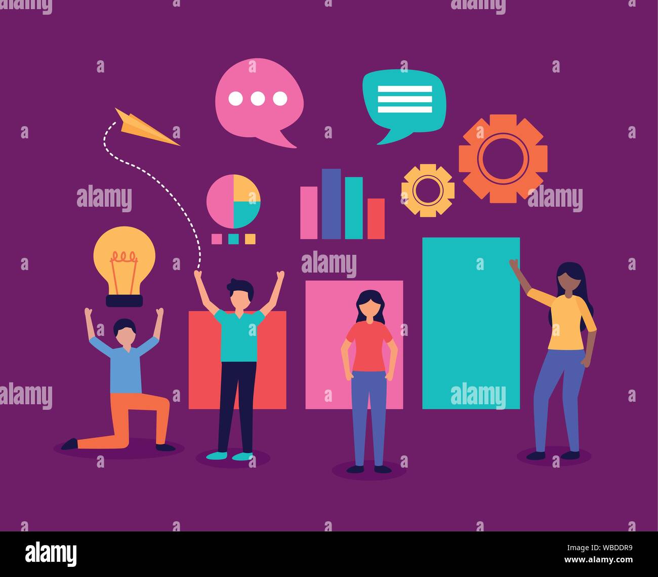 people teamwork flat design image Stock Vector Image & Art - Alamy