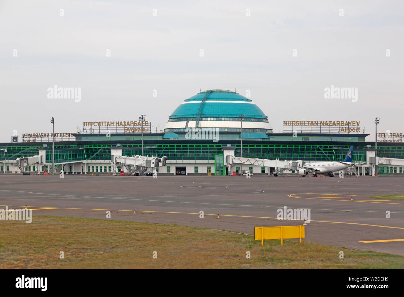 Terminal Building at Nursultan Nazarbayev International Airport in Kazakhstan. Stock Photo