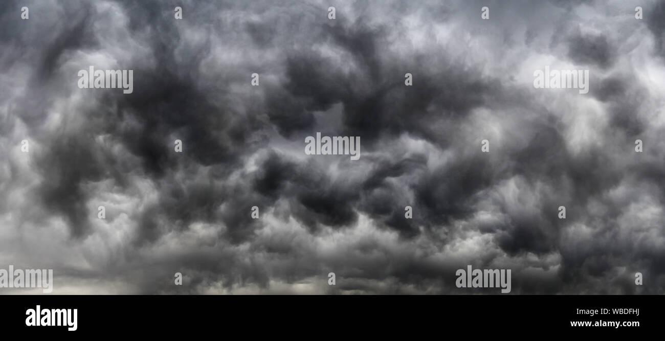 spectacular and disturbing gray clouds Stock Photo