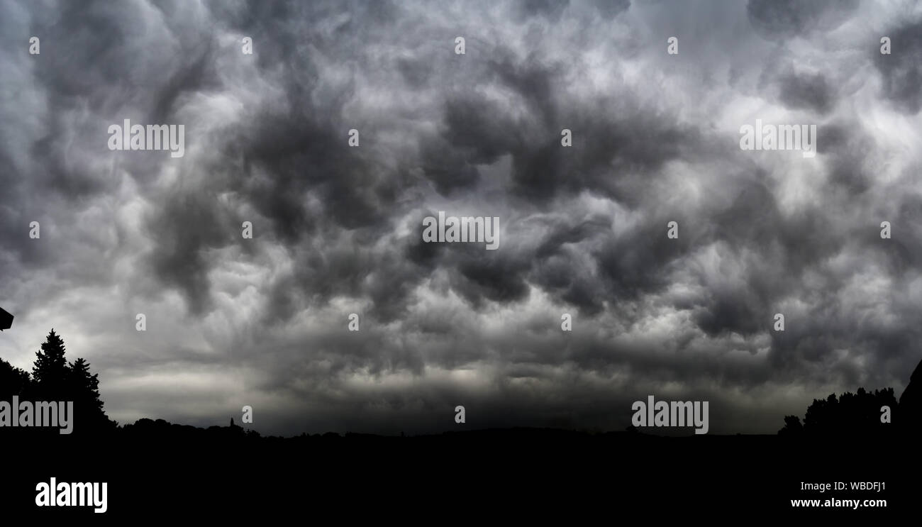 spectacular and disturbing gray clouds Stock Photo