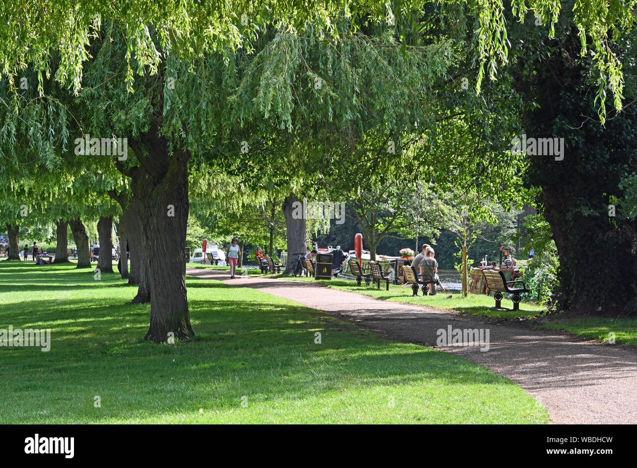 Riverside walk, Stratford upon Avon, England Stock Photo Alamy