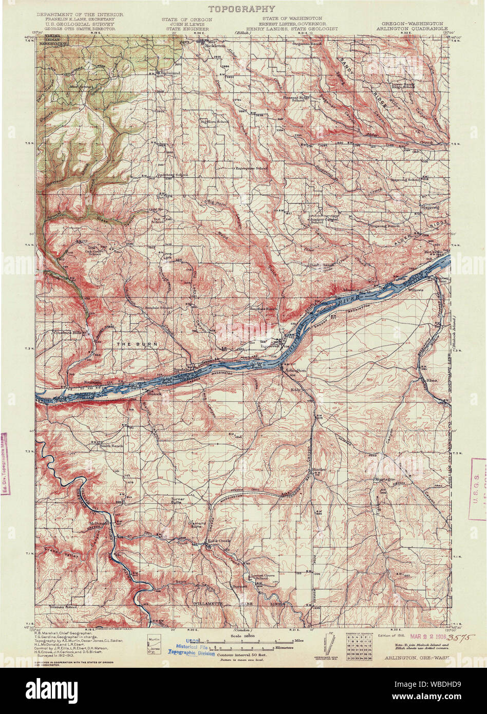 Map of arlington oregon hires stock photography and images Alamy