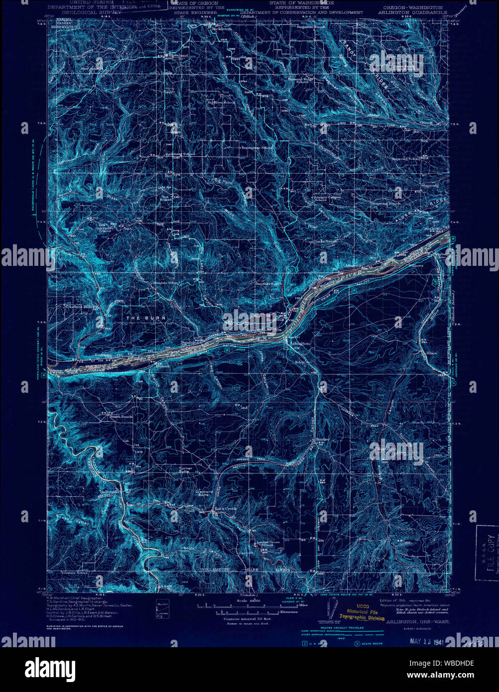 Map of arlington oregon hires stock photography and images Alamy
