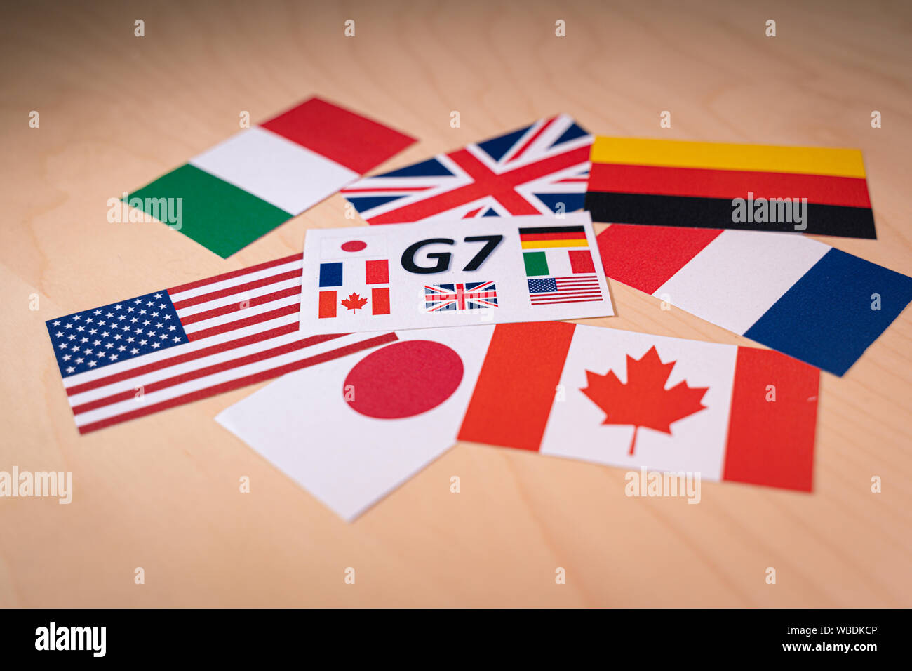 Flags Of The Great 7 Or G7 Countries Summit Economic Political Concept Stock Photo Alamy