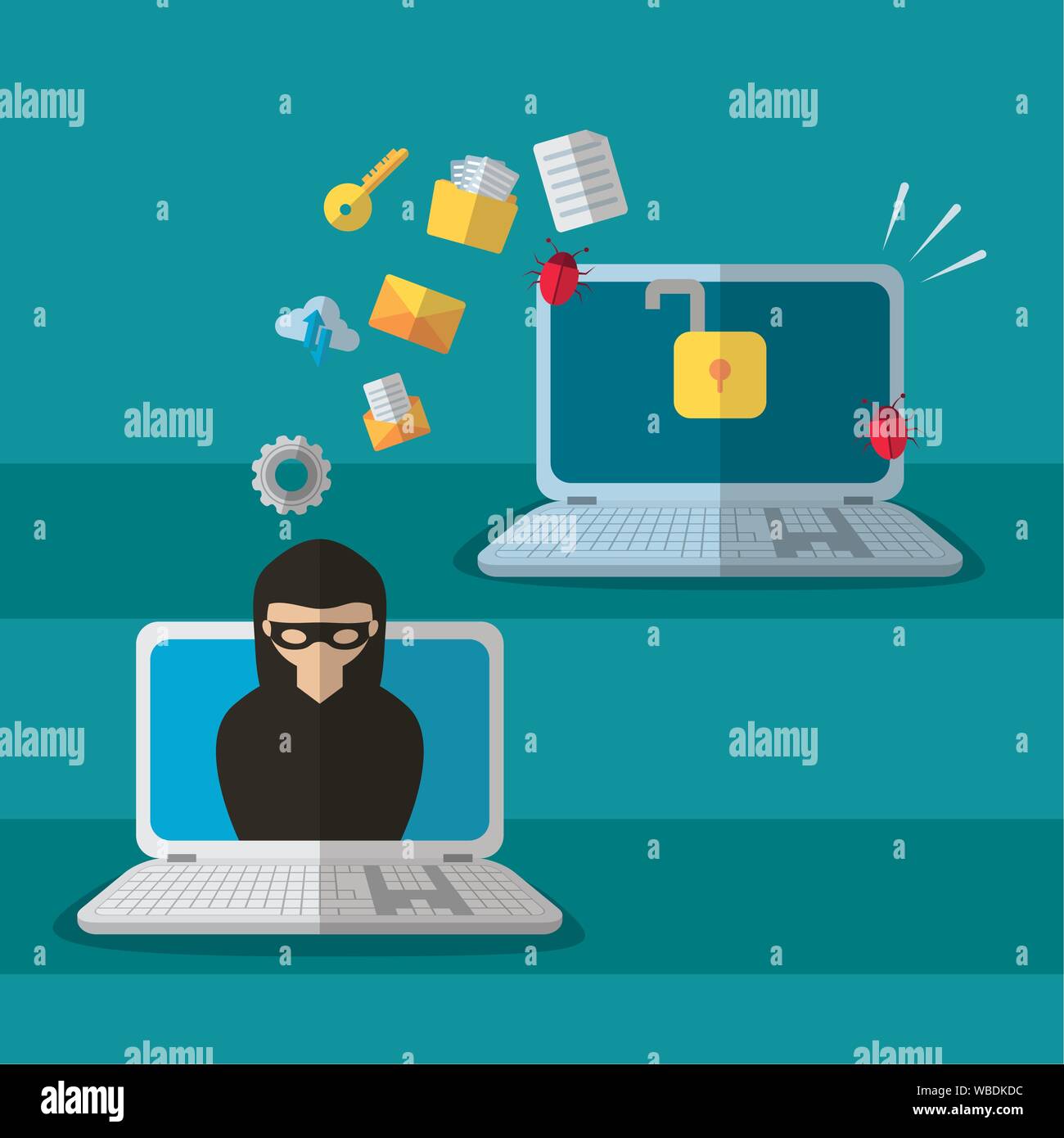 technology internet security flat design Stock Vector Image & Art - Alamy