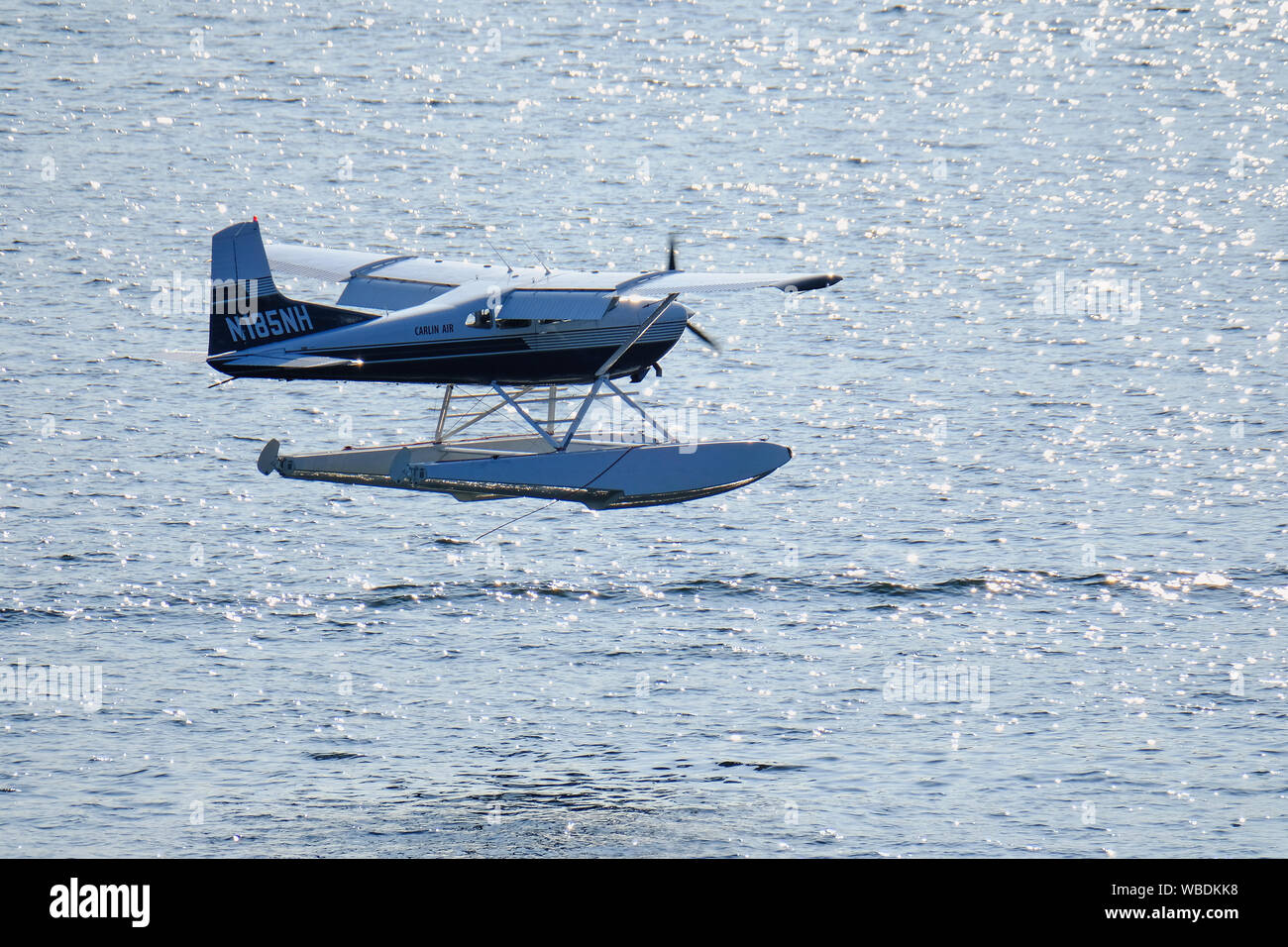Alaskan Float Plane Landing Stock Photo Alamy