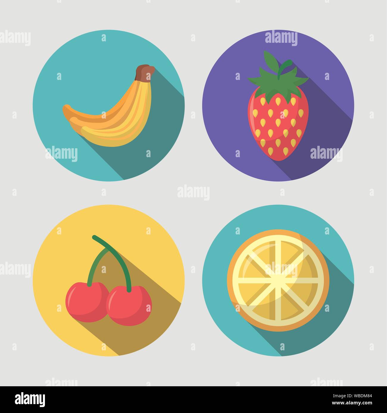 fruits cooking icons flat image design Stock Vector Image & Art - Alamy