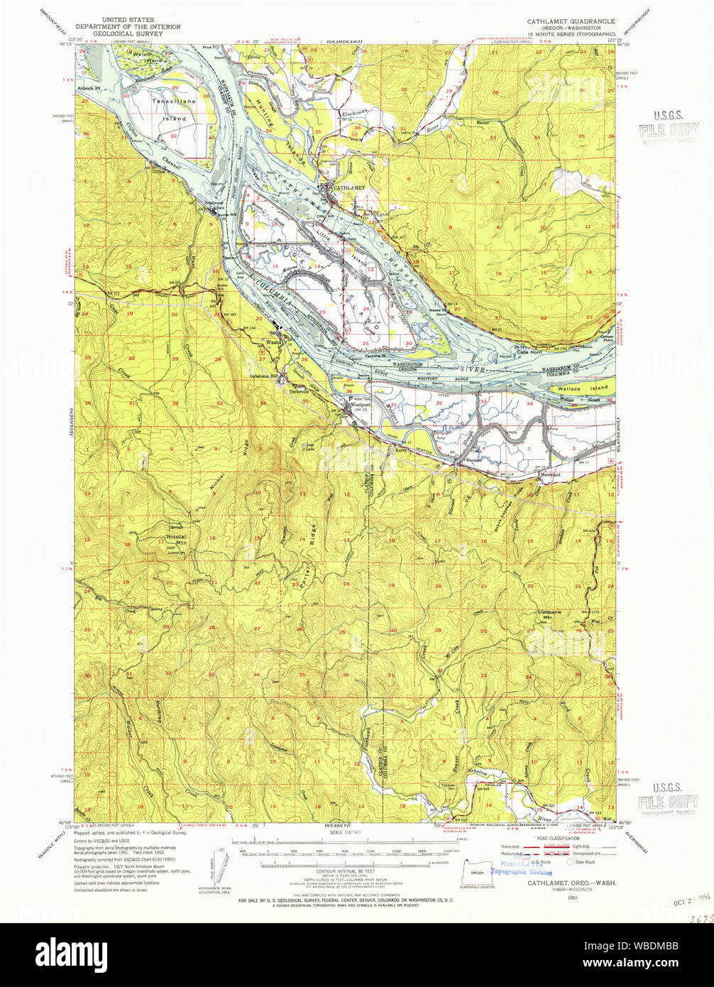 Cathlamet map hires stock photography and images Alamy