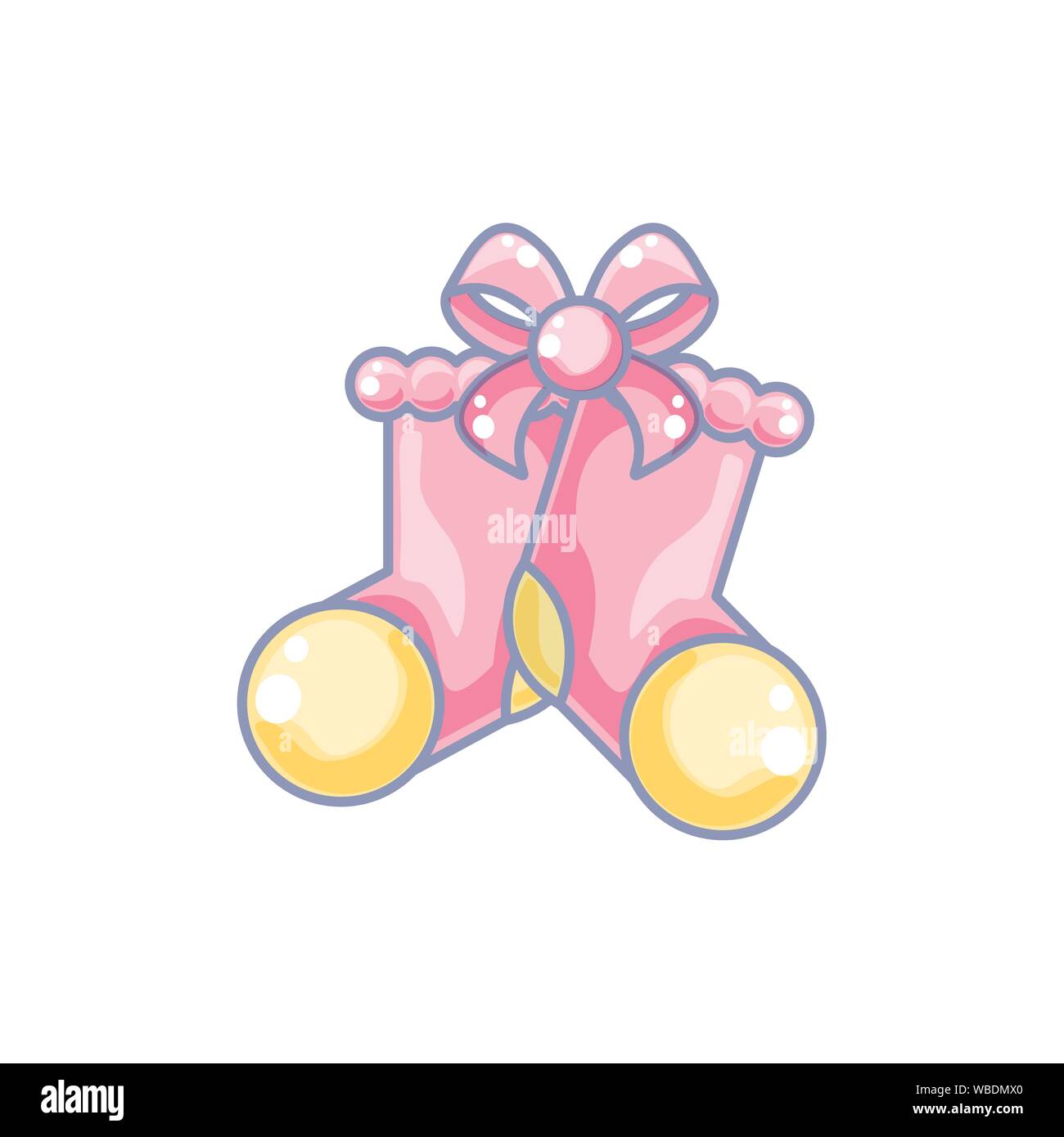 cute socks baby isolated icon vector illustration design Stock Vector ...