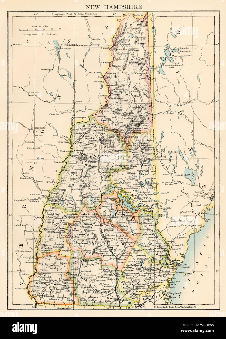 United States Map 1800s Stock Photos & United States Map 1800s Stock