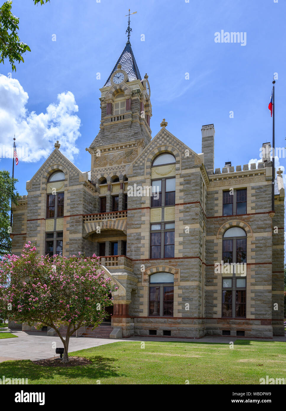 Town Square and Historic Fayette County Courthouse built in 1890. La