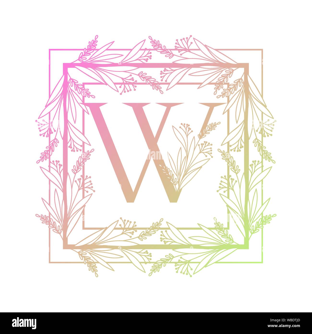 letter of the alphabet with vintage style frame Stock Vector Image ...