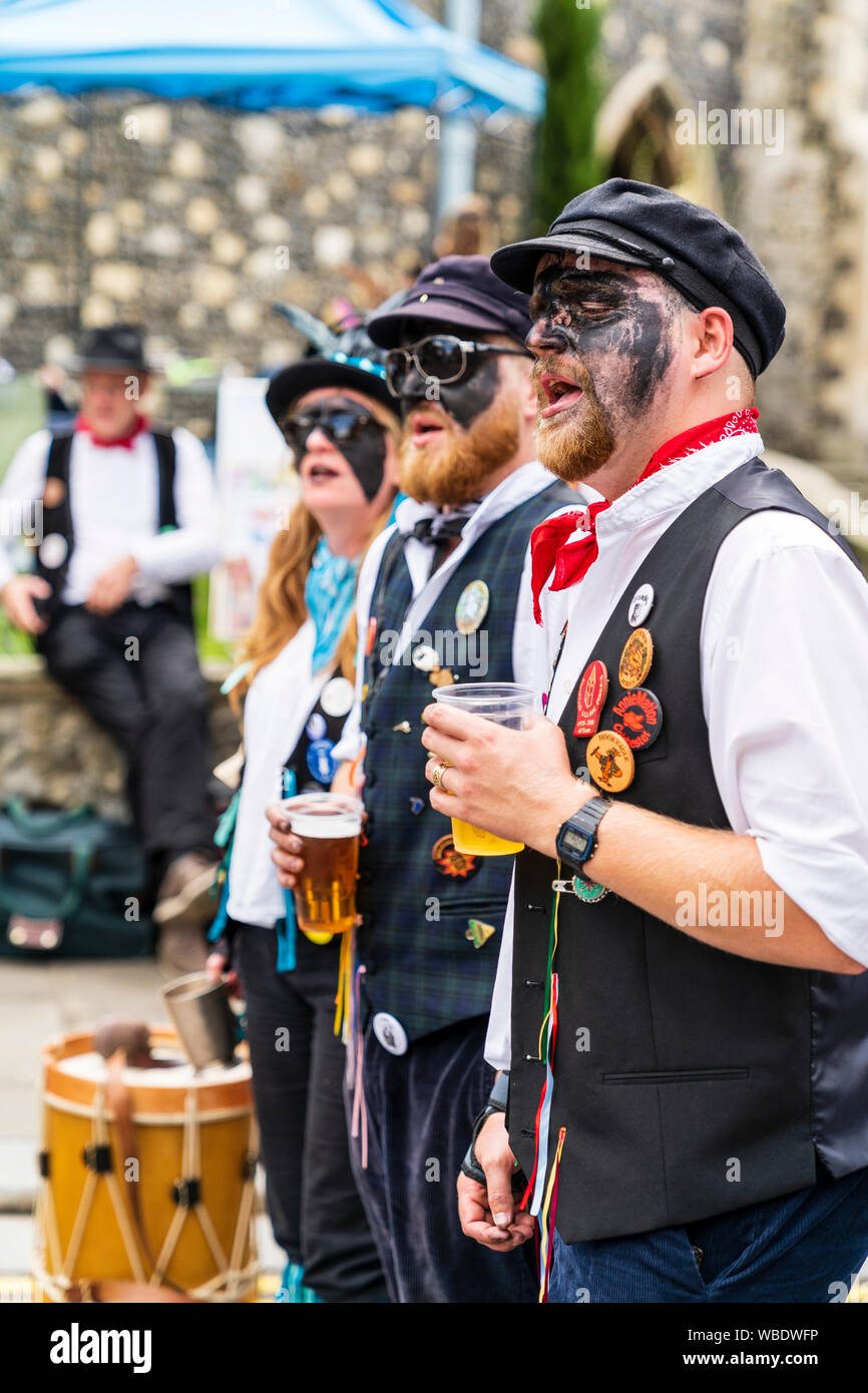 Sandwich folk and Ale Festival event, UK. Traditional English folk