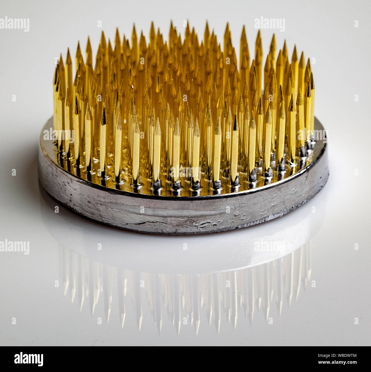 Kenzan Flower Holder Alone on Table points Stock Photo Alamy