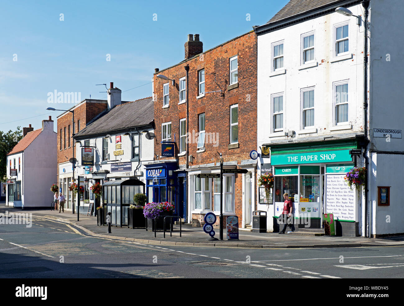 The High Street, Market Weighton, East Yorkshire, England UK Stock