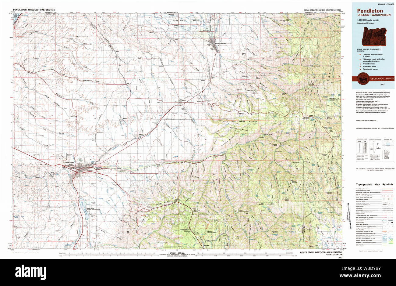 map-of-pendleton-oregon-cut-out-stock-images-pictures-alamy