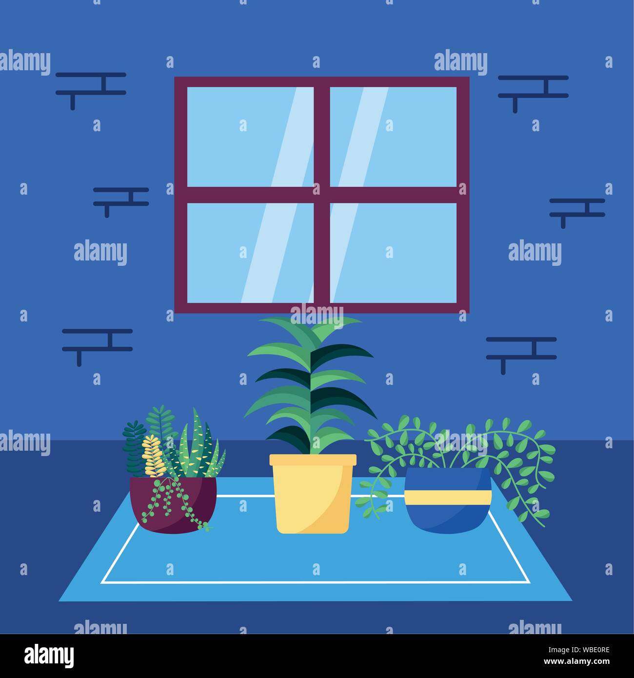 decorative house plants interior design Stock Vector Image & Art Alamy