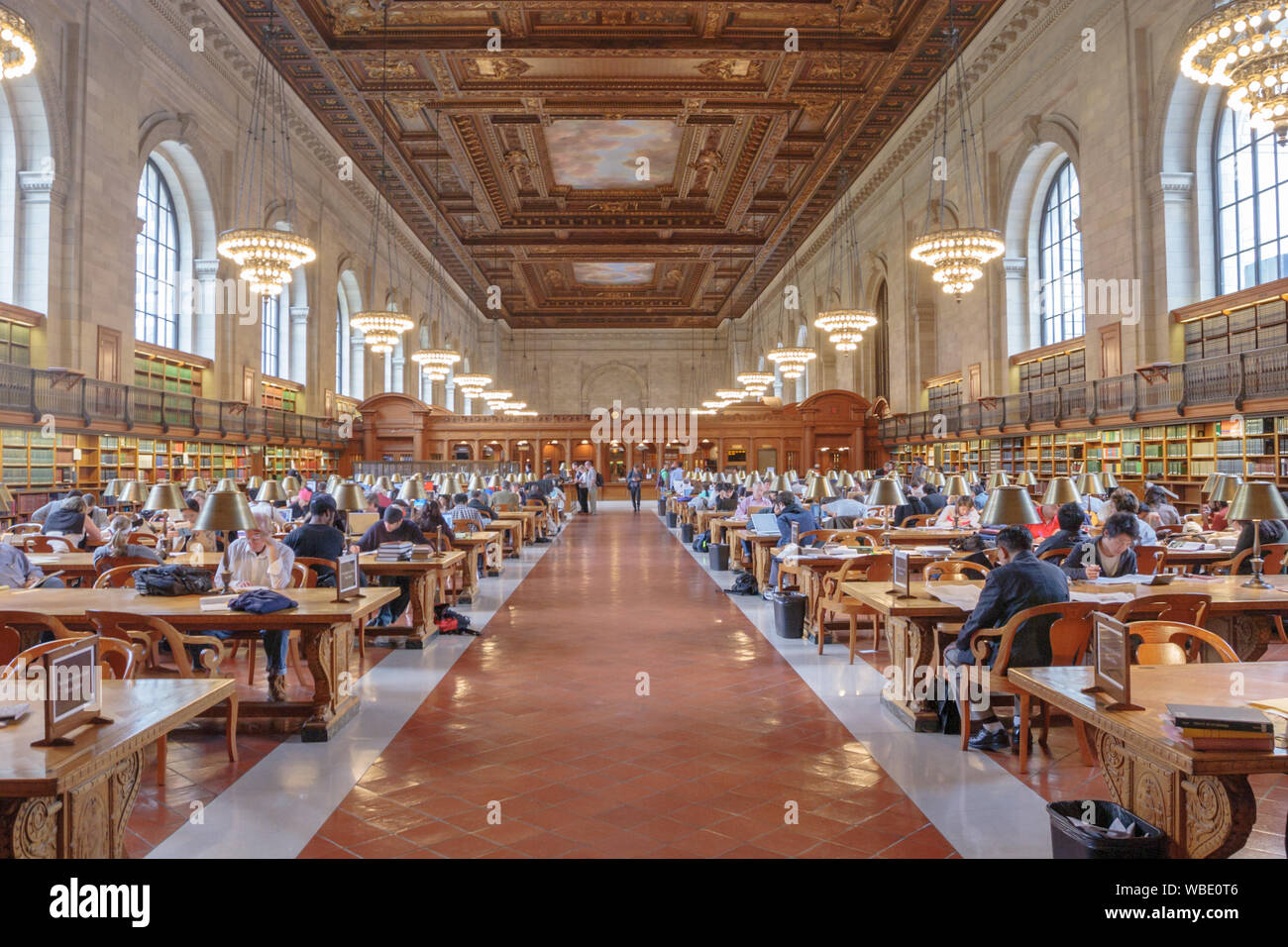 The Rose Main Reading Room, New York Public Library, midtown, New York City  Stock Photo - Alamy
