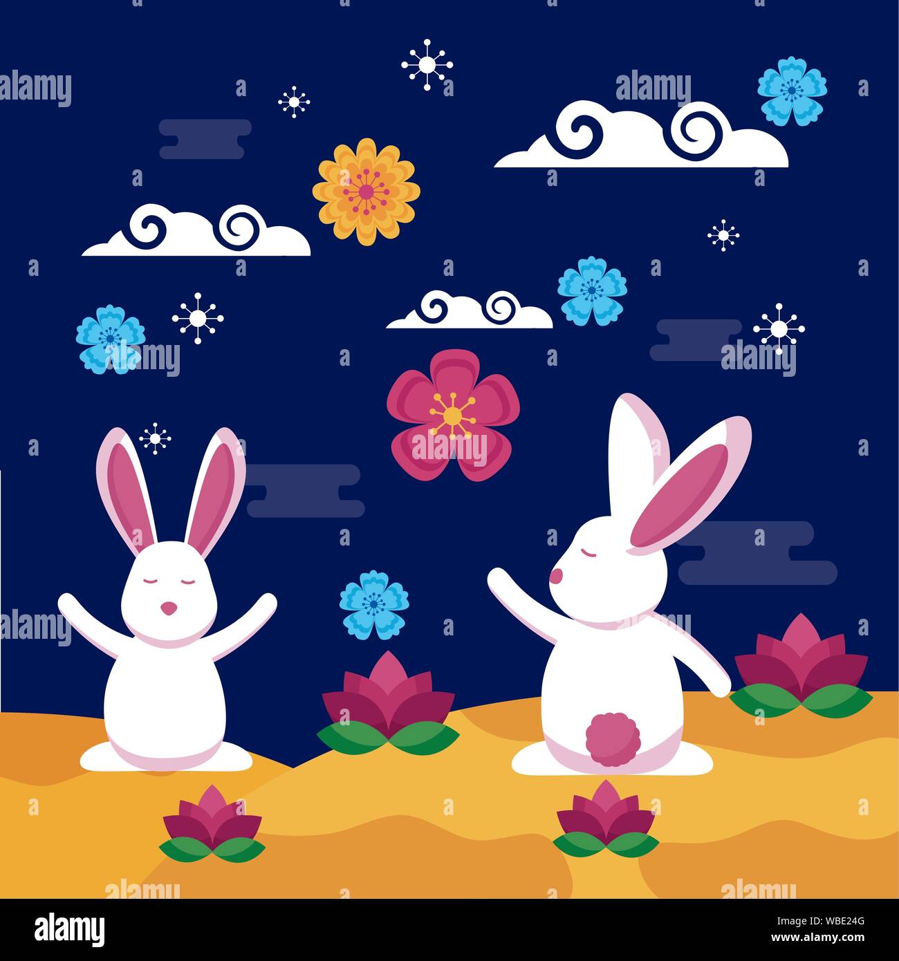 celebration mid autumn festival card Stock Vector Image & Art - Alamy