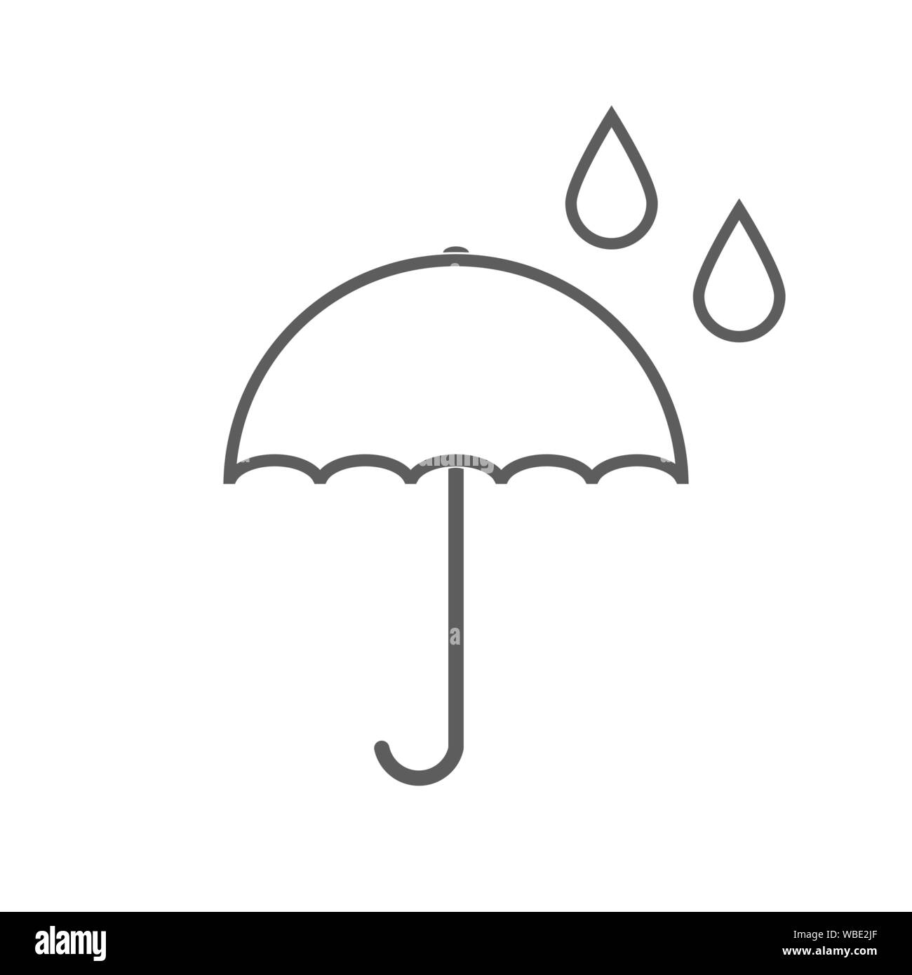 umbrella icon - Vector weather sign - protection illustration, umbrella isolated Stock Vector