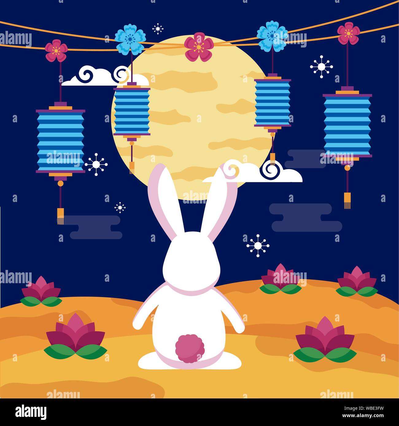 celebration mid autumn festival card Stock Vector Image & Art - Alamy