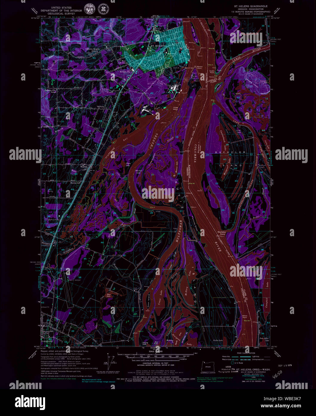 St helens oregon map hires stock photography and images Alamy