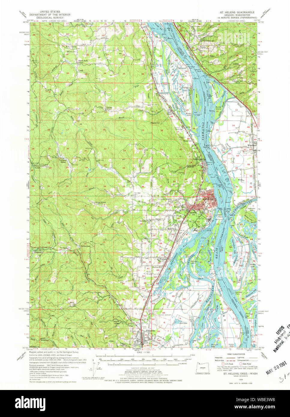 St helens oregon map Cut Out Stock Images & Pictures Alamy