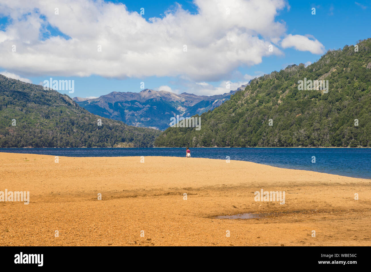 Falkner Lake located in the Nahuel Huapi National Park, province of Neuquen, Argentina Stock Photo