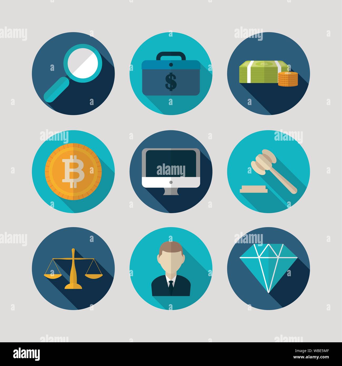 finance business icons flat design Stock Vector Image & Art - Alamy